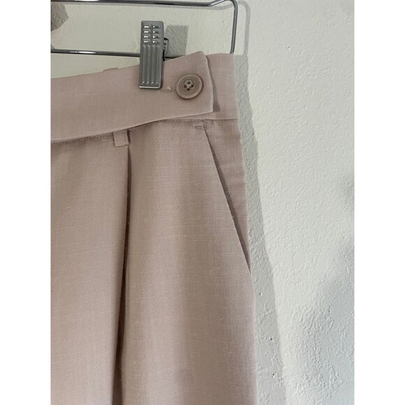 High Rise Women Size 6 Khaki Tan Wide Leg Dress Pants Office Academia Minimalist - Picture 6 of 6